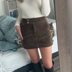 Blank NYC Dark Brown Mini Skirt